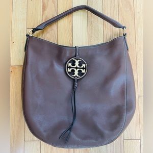 Tory Burch Miller Leather Hobo, Brown